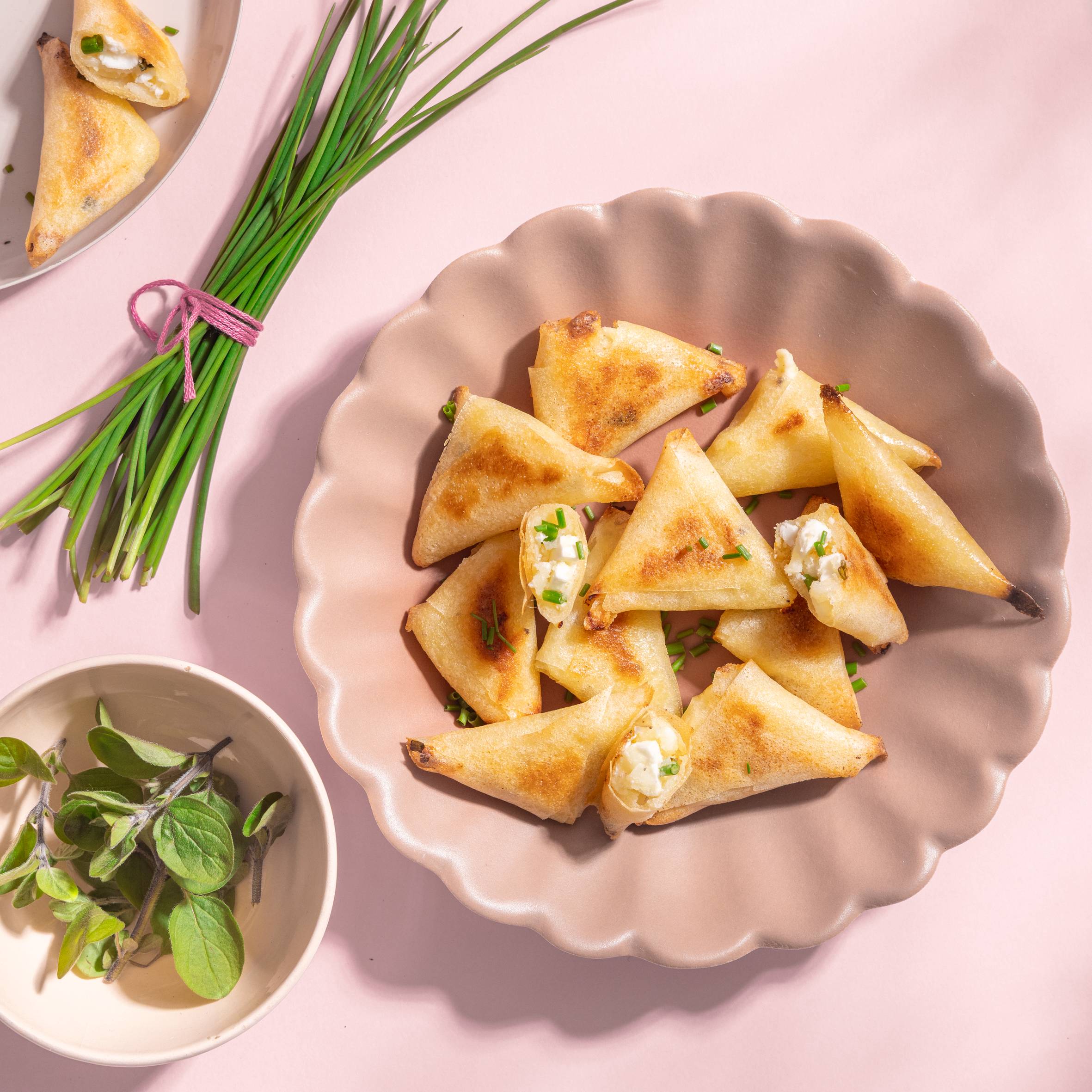 2 Samosas plates Snack Collection XA8123F0