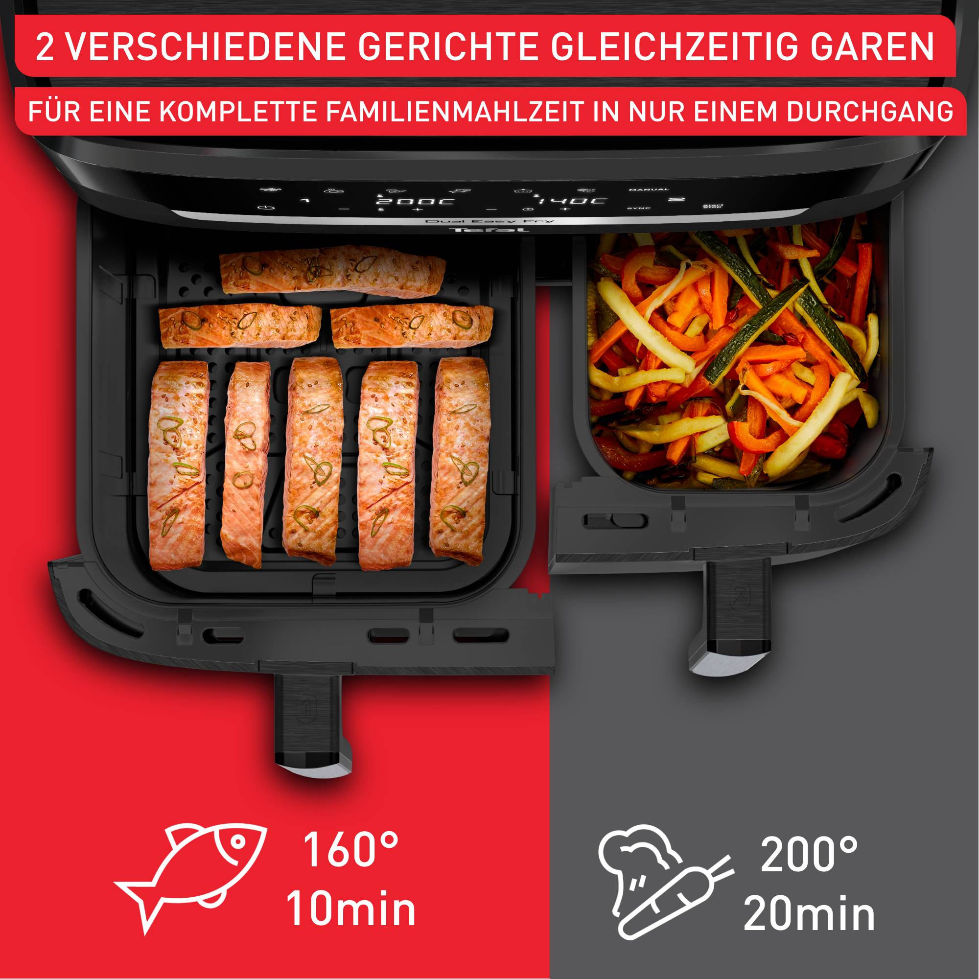 Dual Easy Fry XXL 11L Heißluftfritteuse EY9428