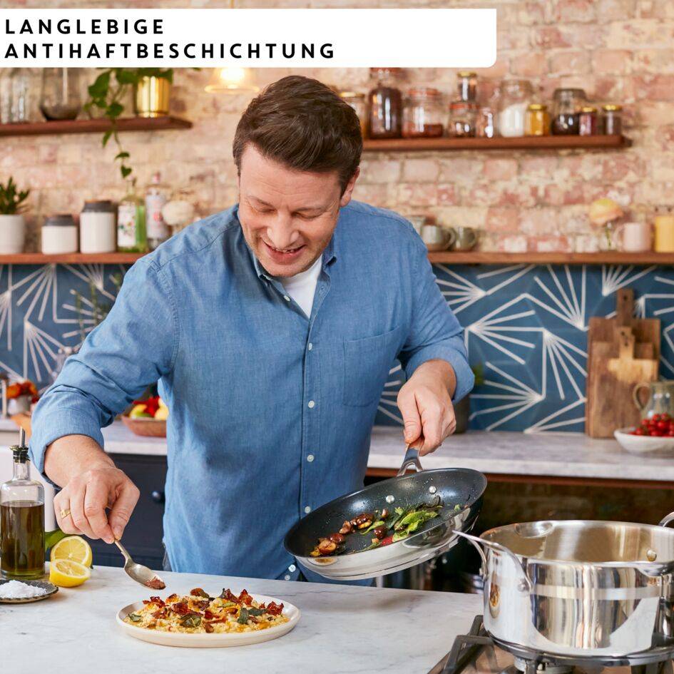 Jamie Oliver Cook Smart Pfannenset 24/28 cm, Edelstahl, E310S2
