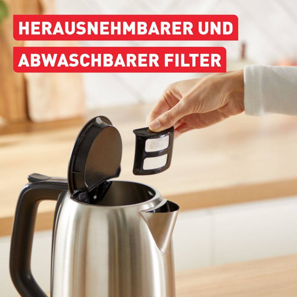 Subito, Elektrischer Wasserkocher, Ein-Tassen-Indikator, Einhändiges Öffnen