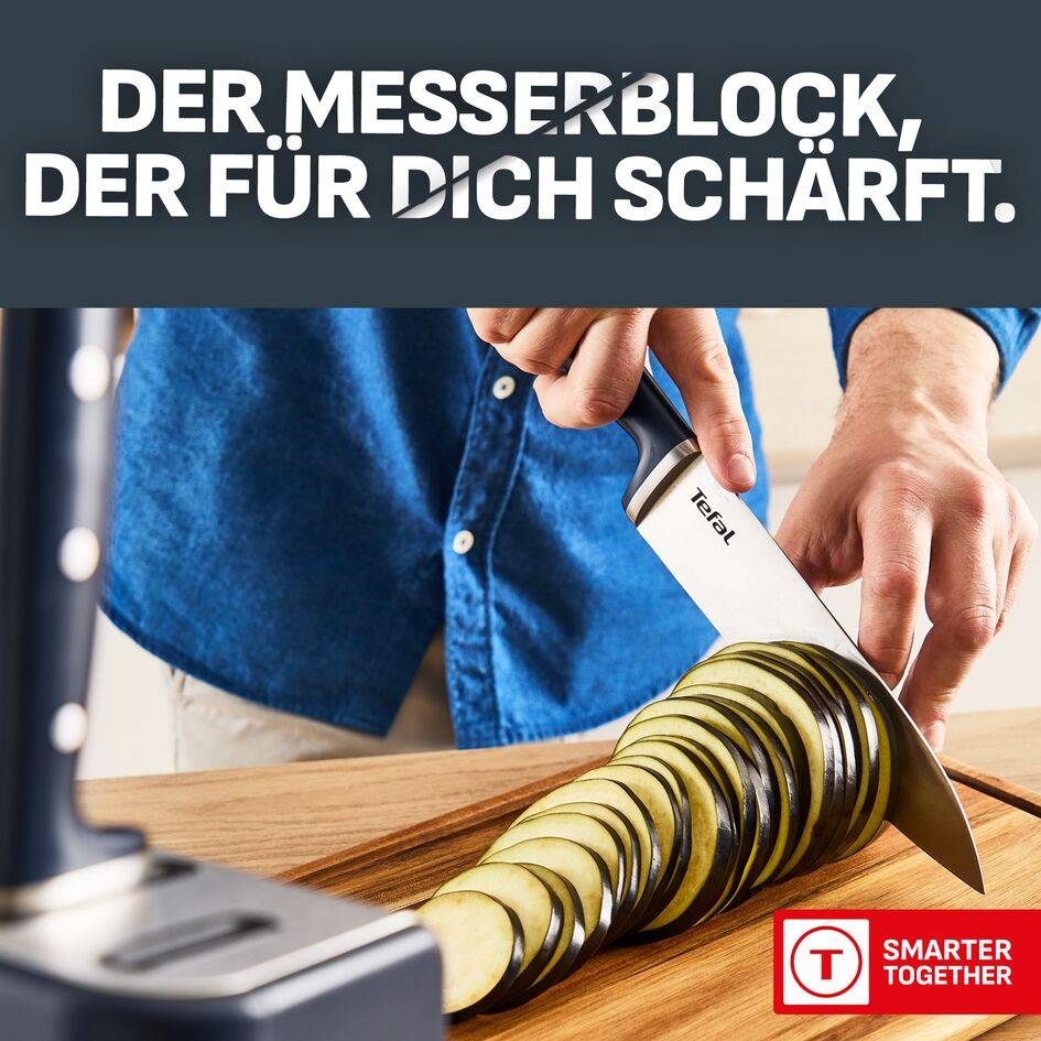 EverSharp Pro Kochmesser 16,5 cm mit selbstschärfendem Messerblock K297S2