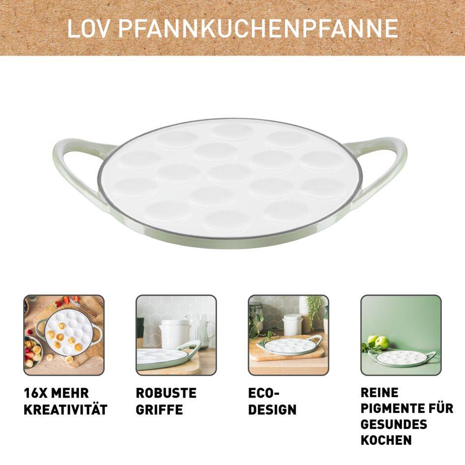 Pfannkuchenpfanne mit 16 Mulden E25804