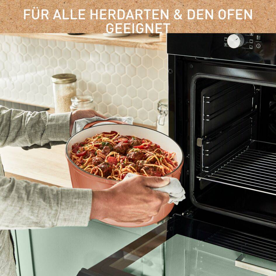 Lov Gusseisen Ovaler Bräter terracotta orange 34cm,E26006