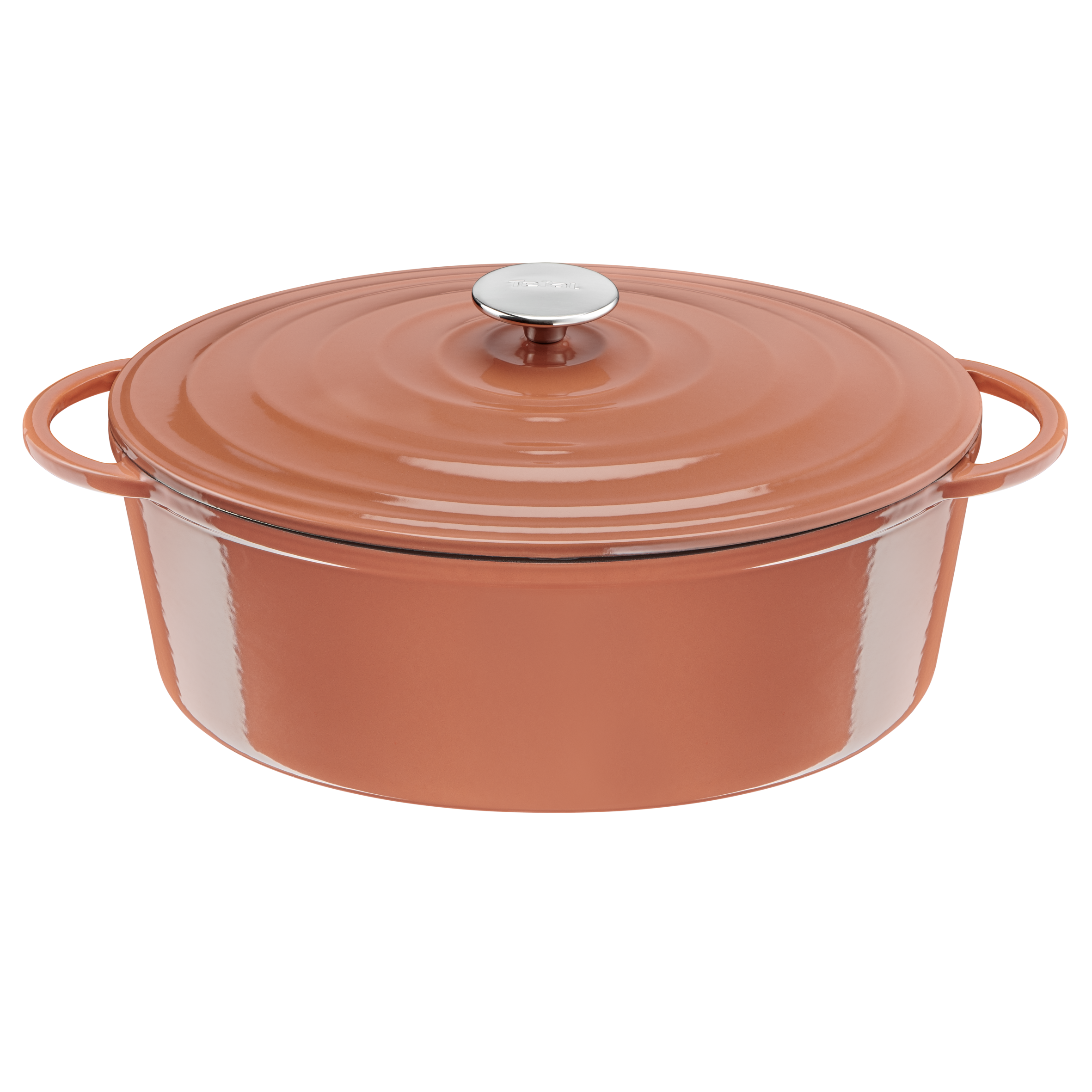 Lov Gusseisen Ovaler Bräter terracotta orange 34cm,E26006