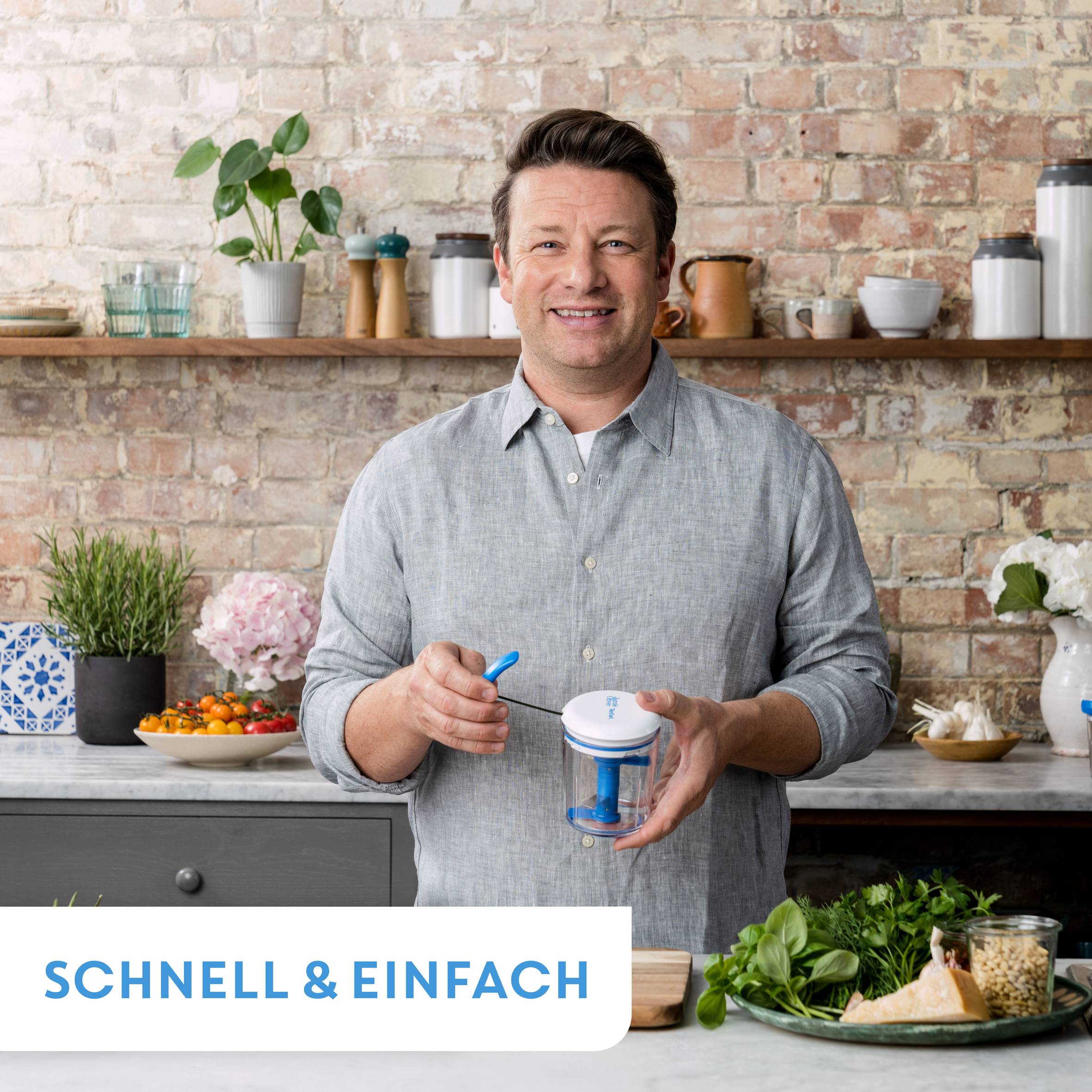 Jamie Oliver by Tefal Chop & Shaker 450 ml Weiß/Blau K1644344