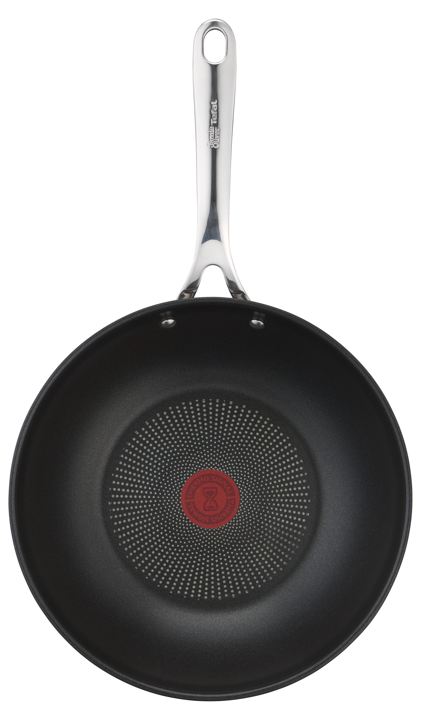 Jamie Oliver by Tefal Cook' Smart Edelstahl-Wokpfanne 28cm, Edelstahl, E31019