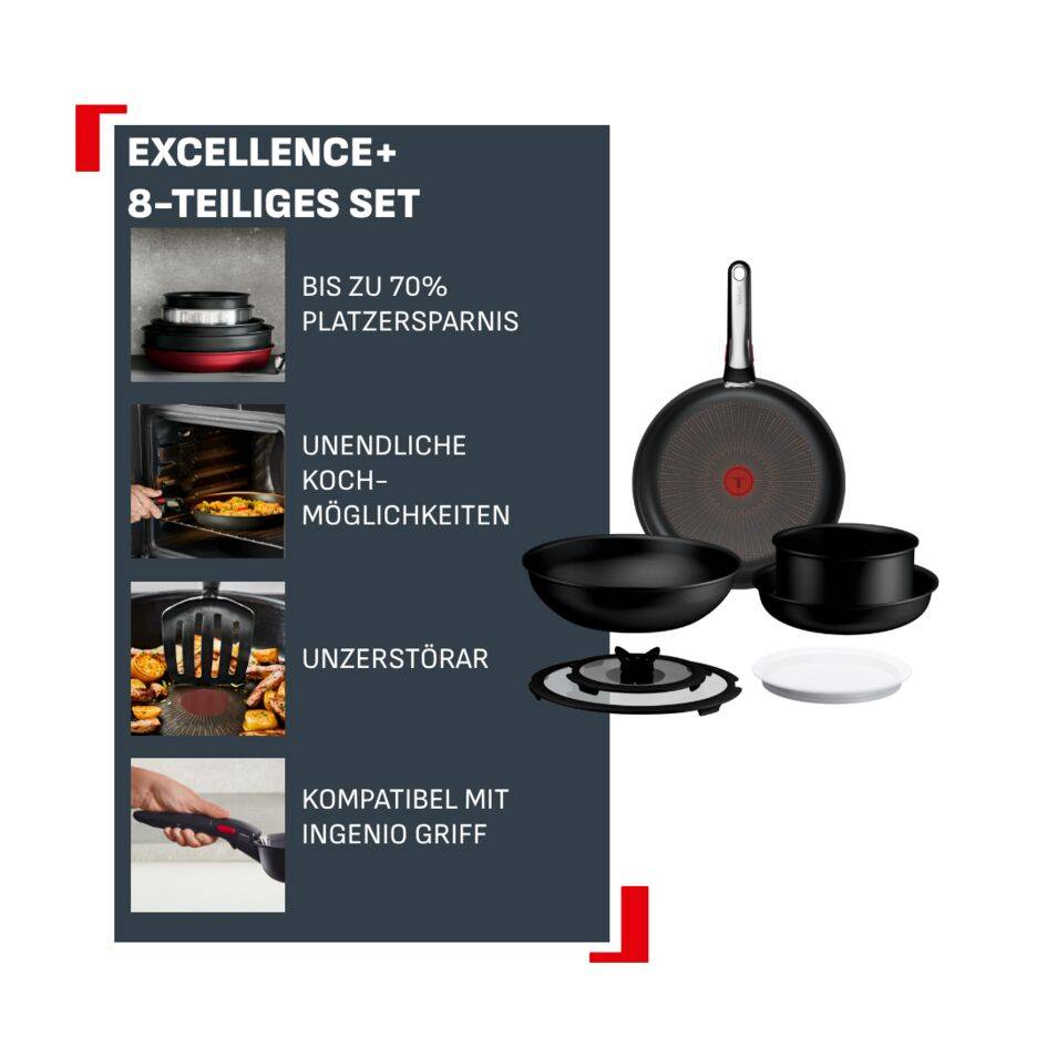 Ingenio Excellence+ 8-teiliges Kochgeschirr-Set P00099