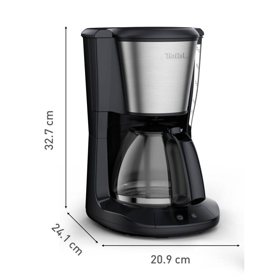 Subito, Filterkaffeemaschine, Optionale Warmhaltefunktion, Permanenter Filter, Schwarz und Edelstahl