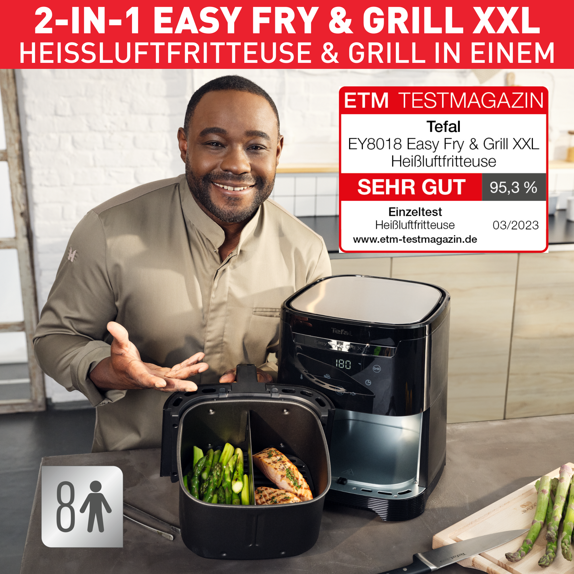 Easy Fry & Grill XXL Heißluftfritteuse EY8018