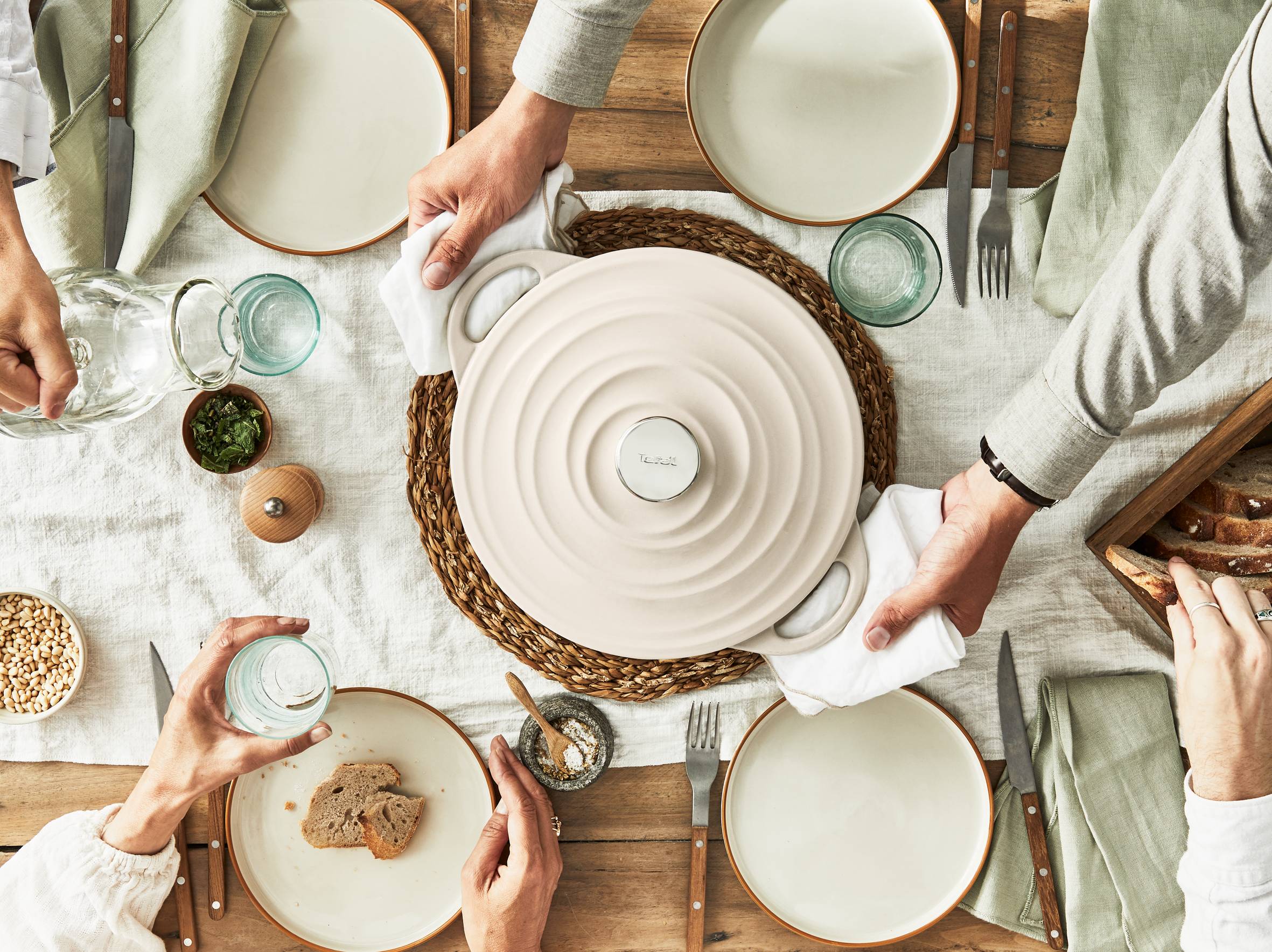 Lov Gusseisen Servierpfanne 28cm beige E25972