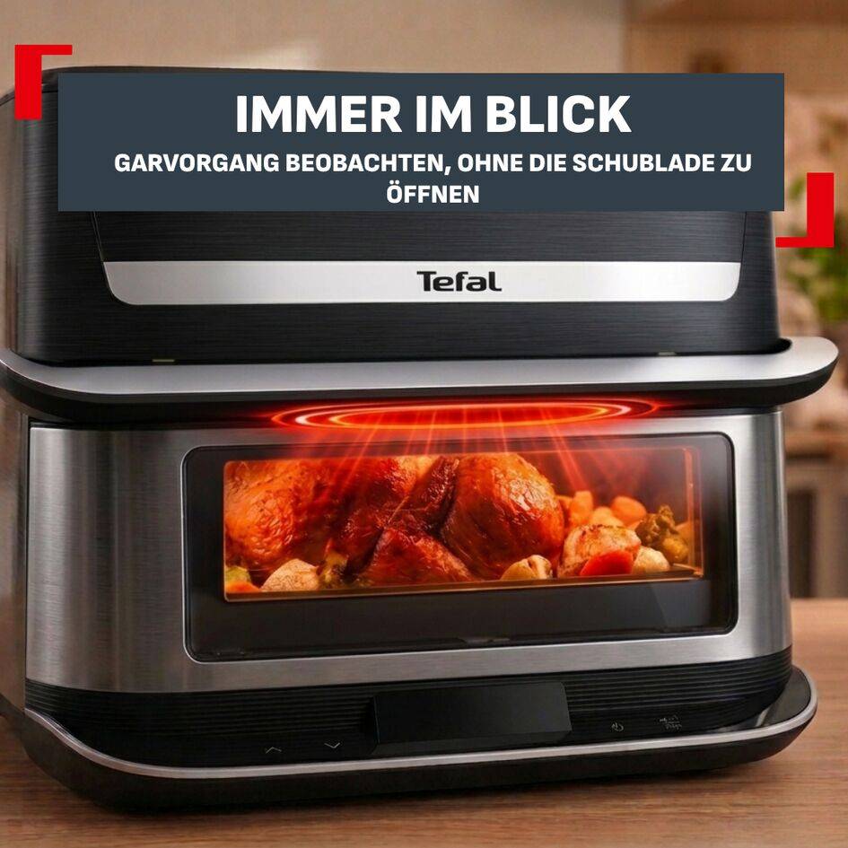 Infra Heat™ Ever Fry Dual Flex,, Heißluftfritteuse, flexibles Doppelkammer-Heißluftfrittieren, 9 L Fassungsvermögen