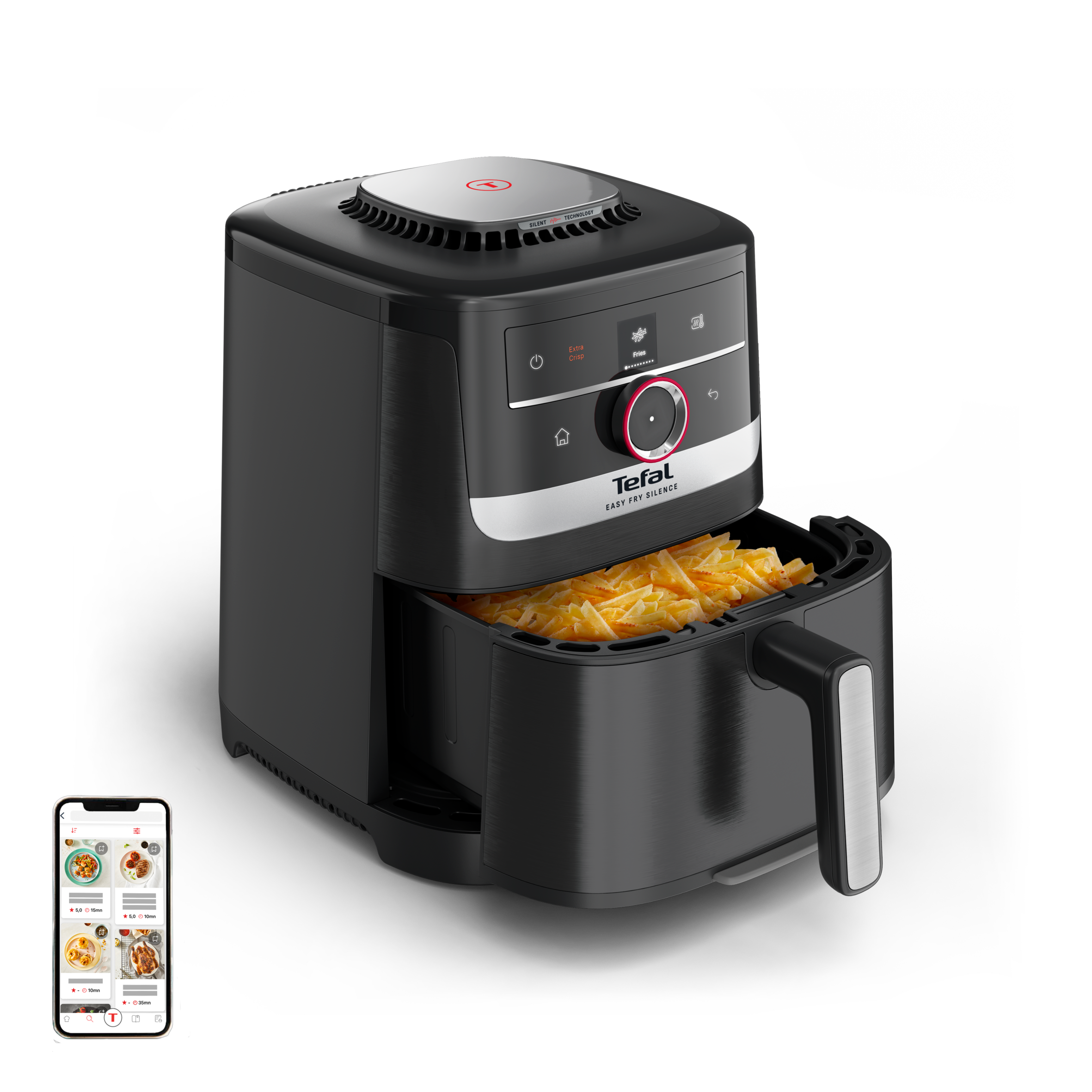 Easy Fry Smart & Silence, Heißluftfritteuse 5L, EY5728