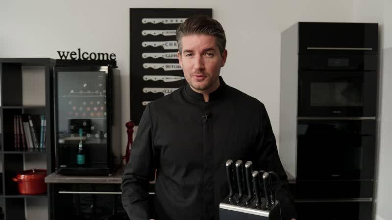 EverSharp Pro 5-teiliges Messer-Set mit selbstschärfendem Messerblock K297S6