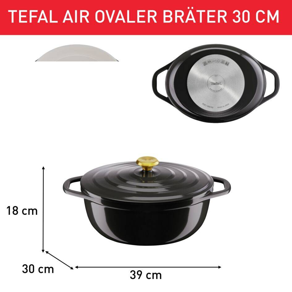 Ovaler Bräter 30x23 cm E25589