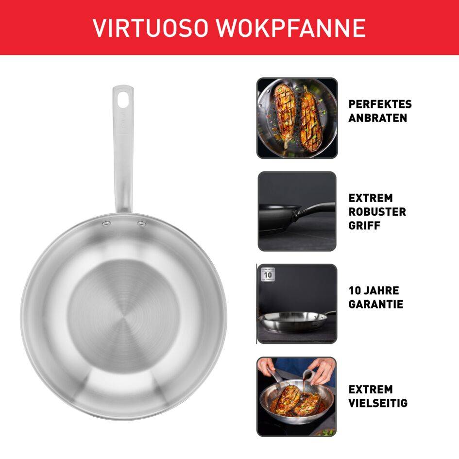 Virtuoso Wokpfanne unversiegelt 28cm E49219