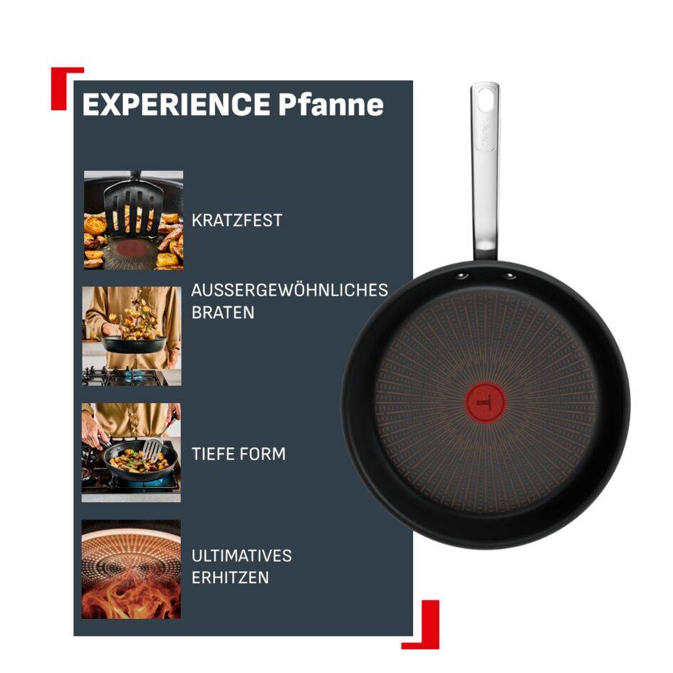 Experience Pfanne 28 cm, FusionCore Antihaftversiegelung, induktionsgeeignet, 4-5 Portionen
