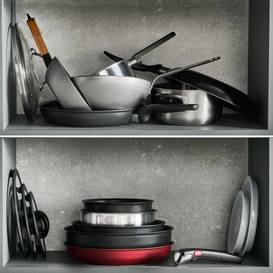 Ingenio Excellence+ Unbreakable 3-teiliges Pfannen-Set, FusionCore Versiegelung, P00095 | Sets mit abnehmbarem Griff