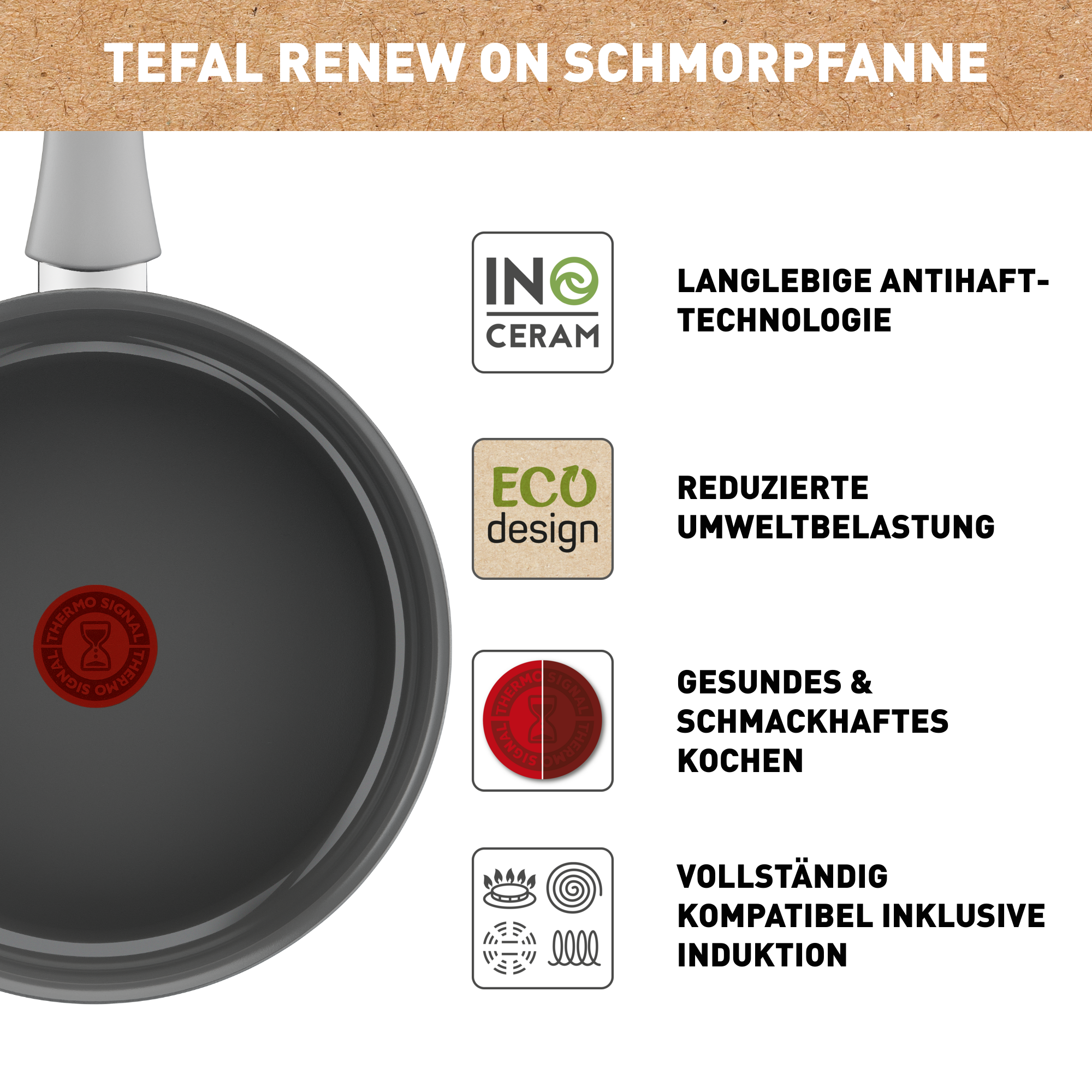 Renew On Keramik-Schmorpfanne 24cm C42732