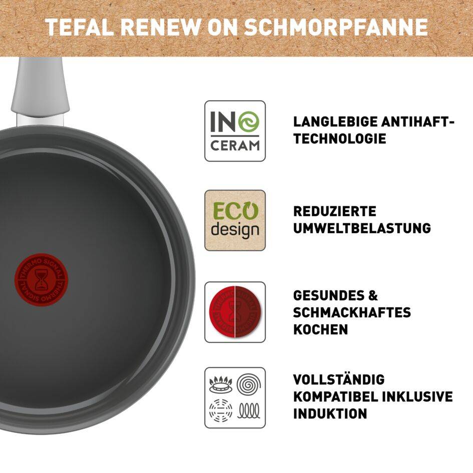 Renew On Keramik-Schmorpfanne 24cm C42732