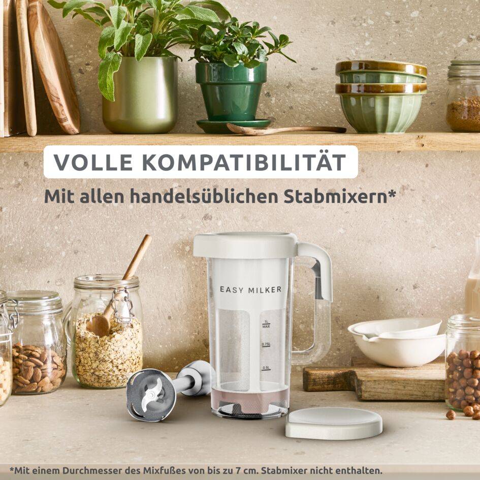 Easy Milker, Entsafter & Pflanzenmilchzubereiter, schnell und einfach, 1 L