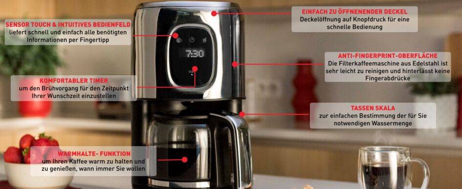 Majestuo Filterkaffeemaschine CM883D