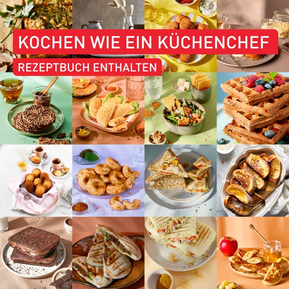 Snack Collection, Sandwich & Waffle Maker, 20 verfügbare Platten-Sets, süße und herzhafte Rezepte