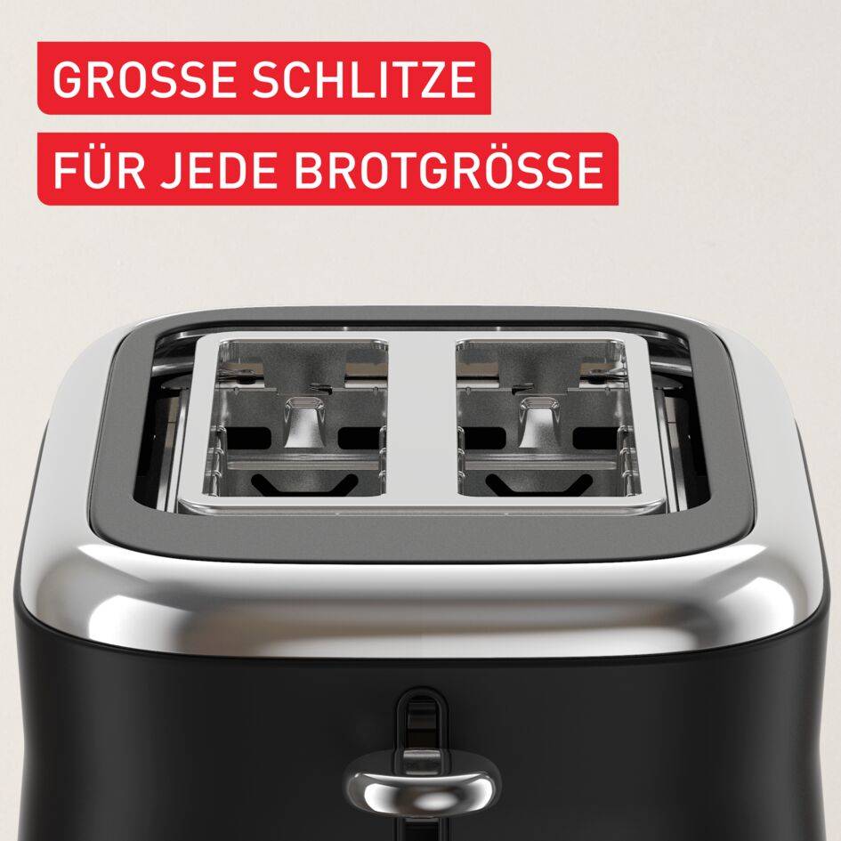 Collection, Doppelschlitztoaster, Retro-Edelstahl, 8 Bräunungsstufen