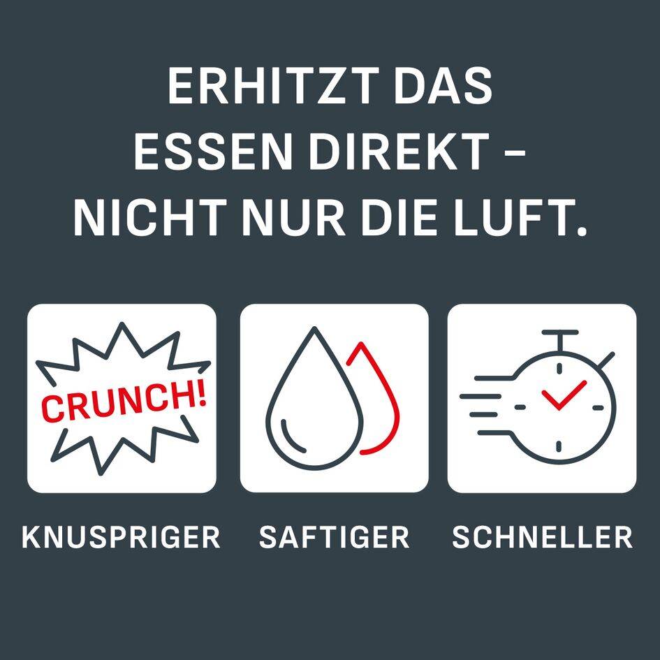 Infra Heat™ Ever Fry Dual Flex, Heißluftfritteuse, flexibles Doppelkammer-Heißluftfrittieren, 9 L Fassungsvermögen mit Silikonzange