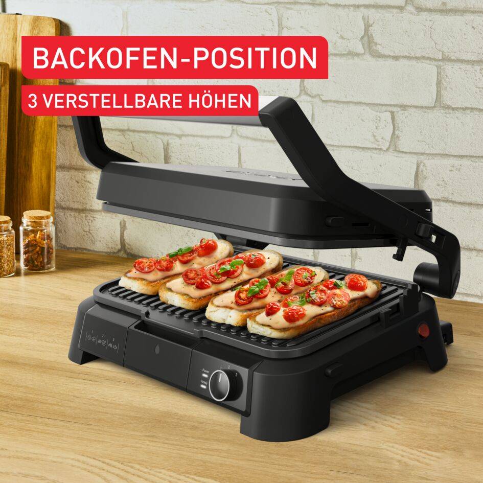 SuperGrill 3in1 XL, Kontaktgrill, Barbecue- & Ofenposition