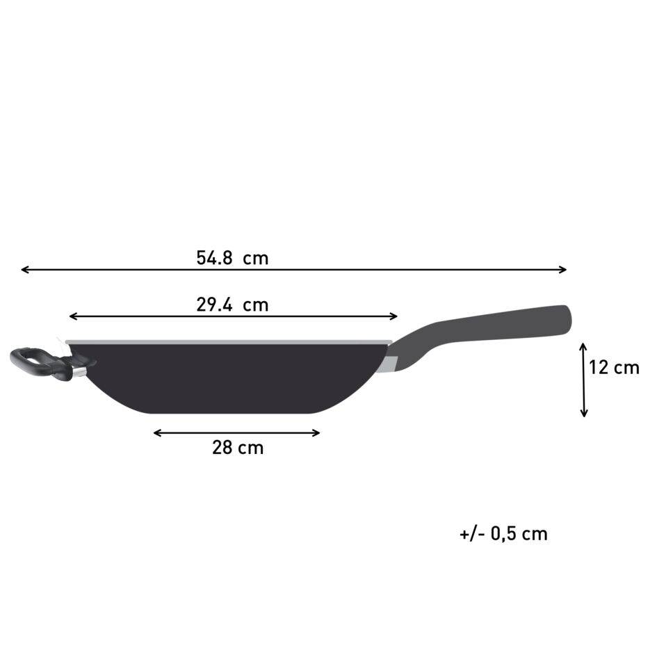 Nordica Edelstahl Wokpfanne 28cm, H87119