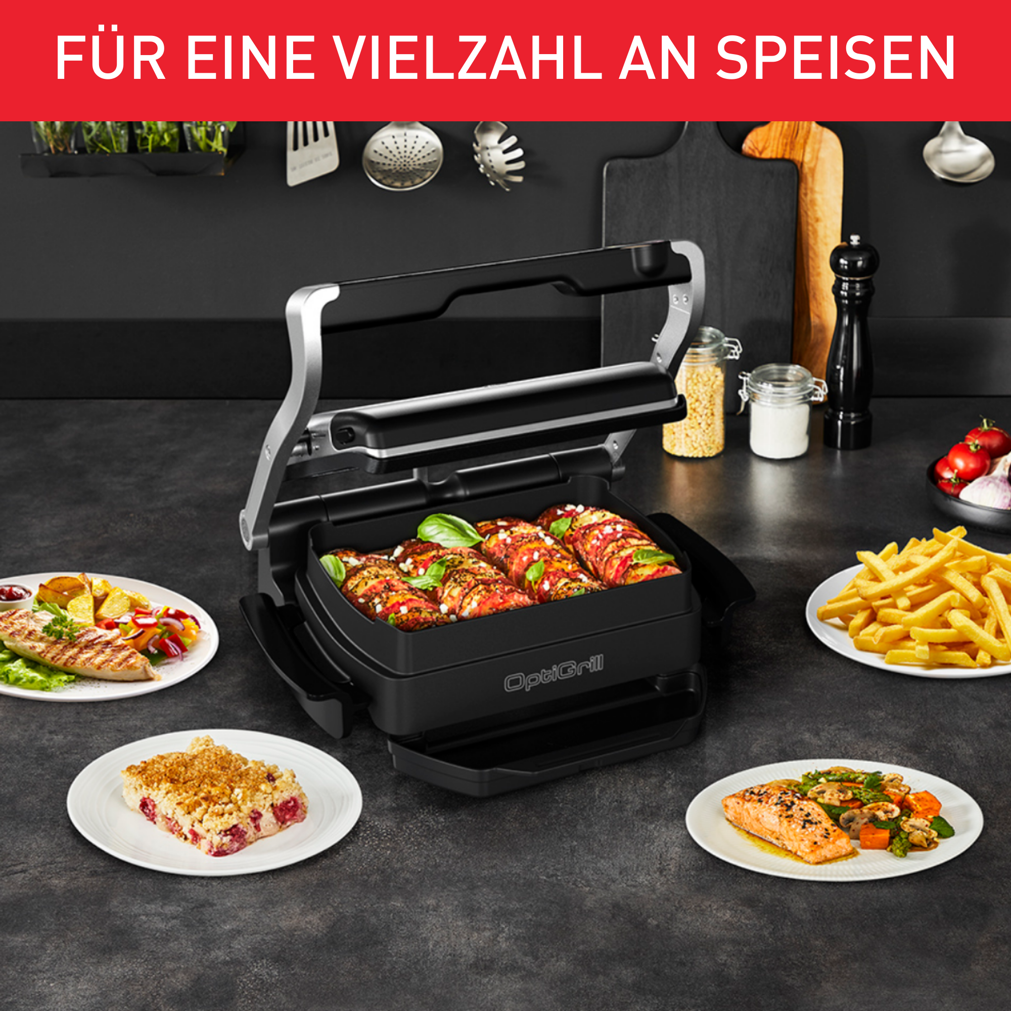 Snack- und Backblech XA7258 für OptiGrill Elite
