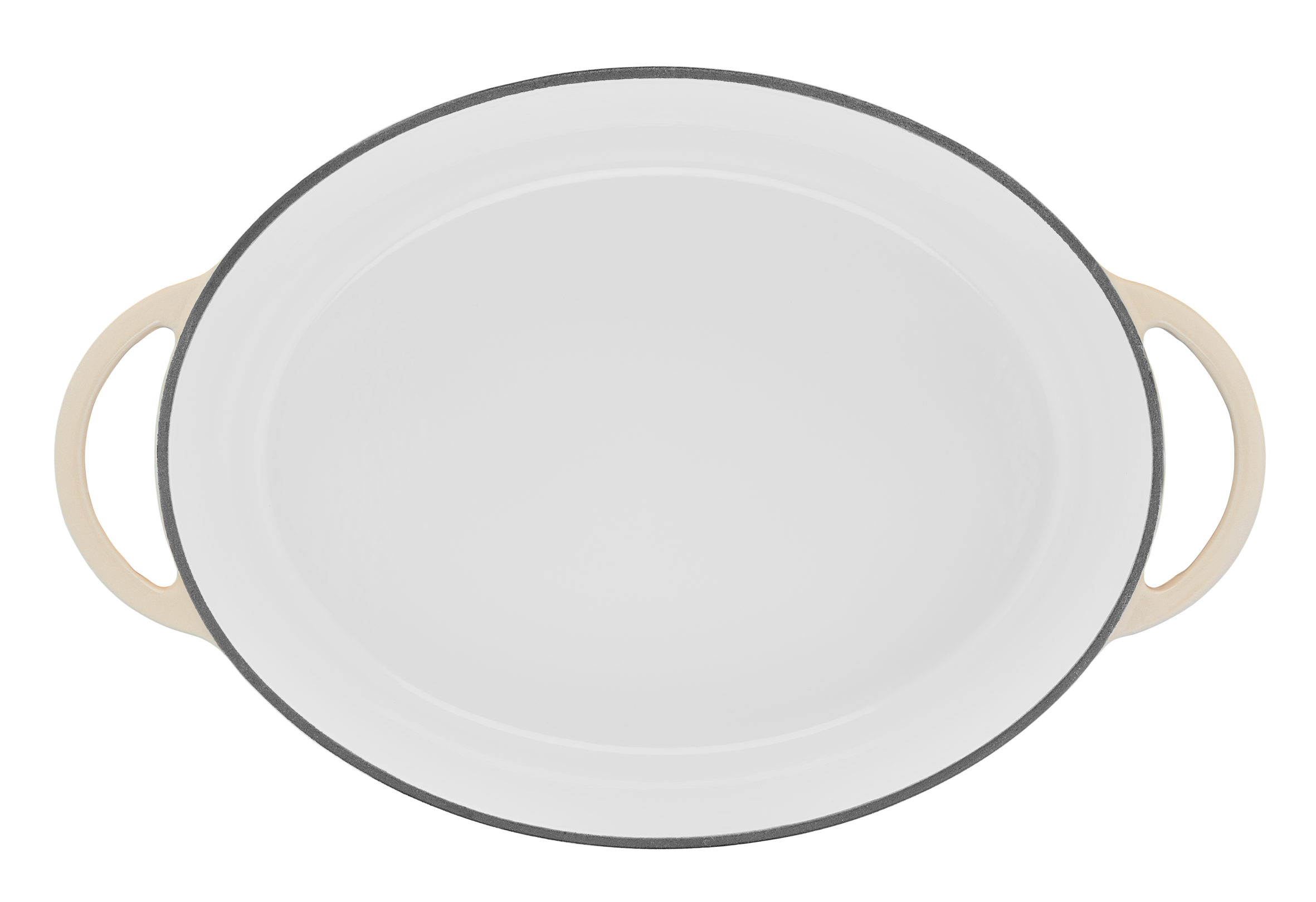 Lov Gusseisen Ovaler Bräter 34cm beige E25806