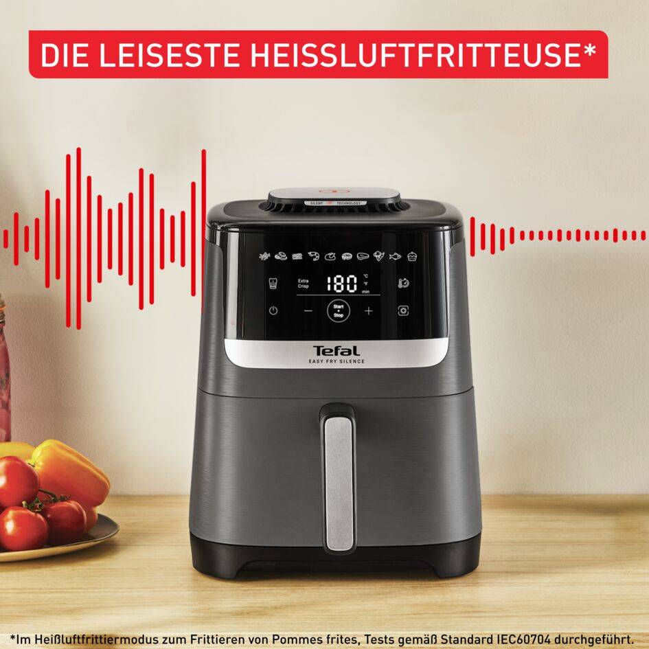 Easy Fry Silence Coal, Heißluftfritteuse, EY551H