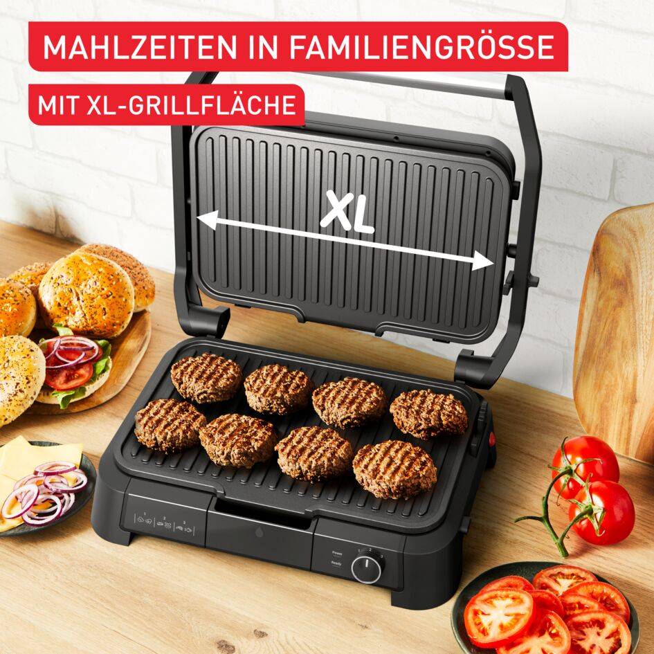 SuperGrill 3in1 XL, Kontaktgrill, Barbecue- & Ofenposition