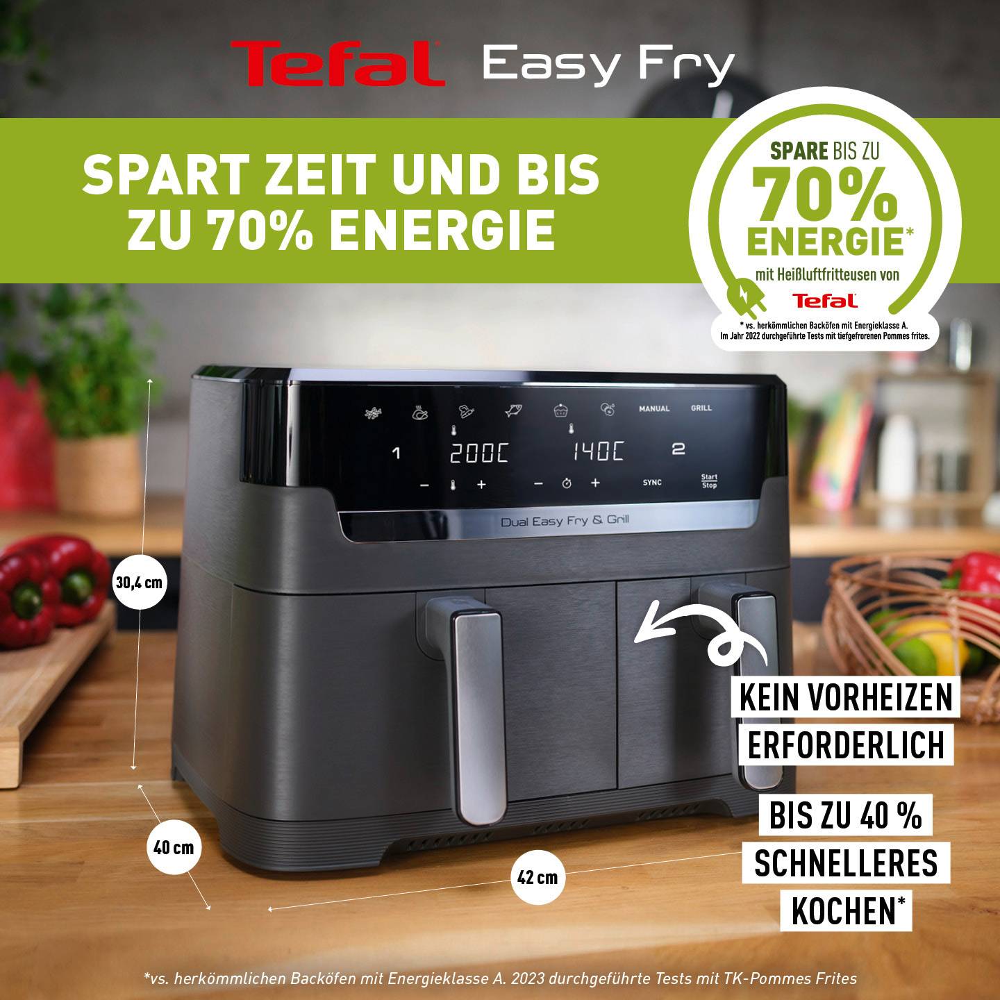 Tefal Dual Easy Fry Ey905b Hp