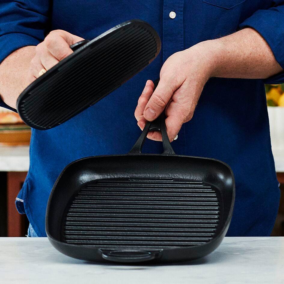 Jamie Oliver Eisenguss Grillpresse 22x22 cm E21390