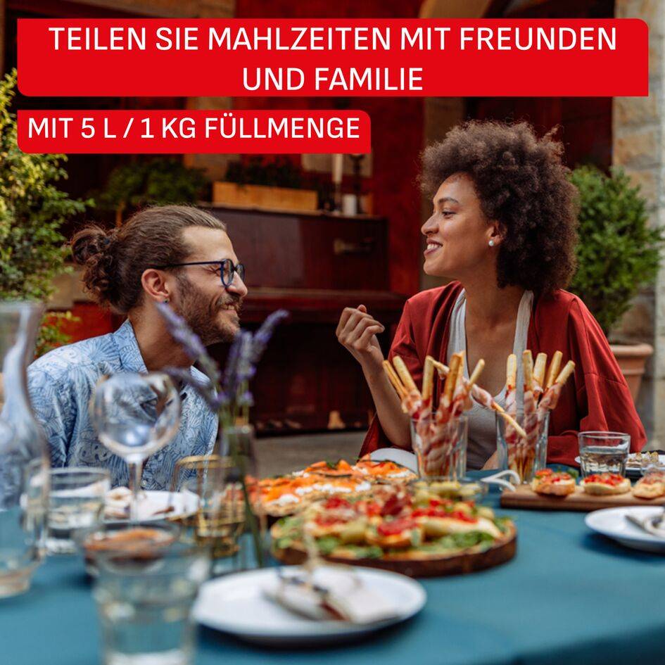 Easy Fry POP, Heißluftfritteuse, 5 L Füllmenge, 10 automatische Programme