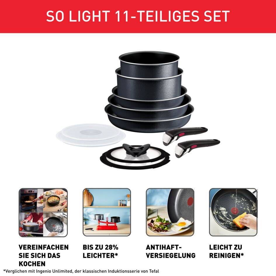 Ingenio So Light 11-teiliges Kochgeschirr-Set L72393