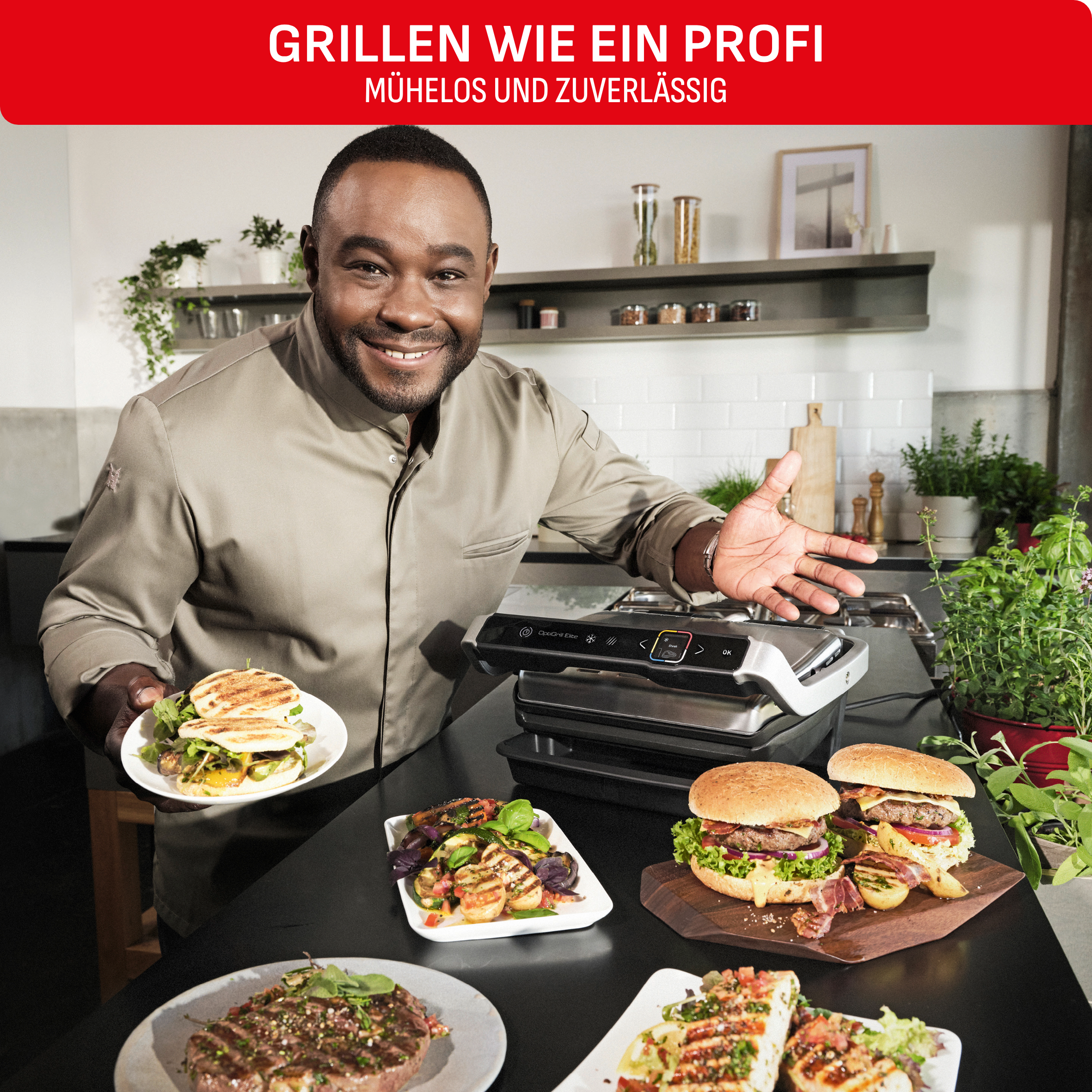 OptiGrill Elite Kontaktgrill GC750D