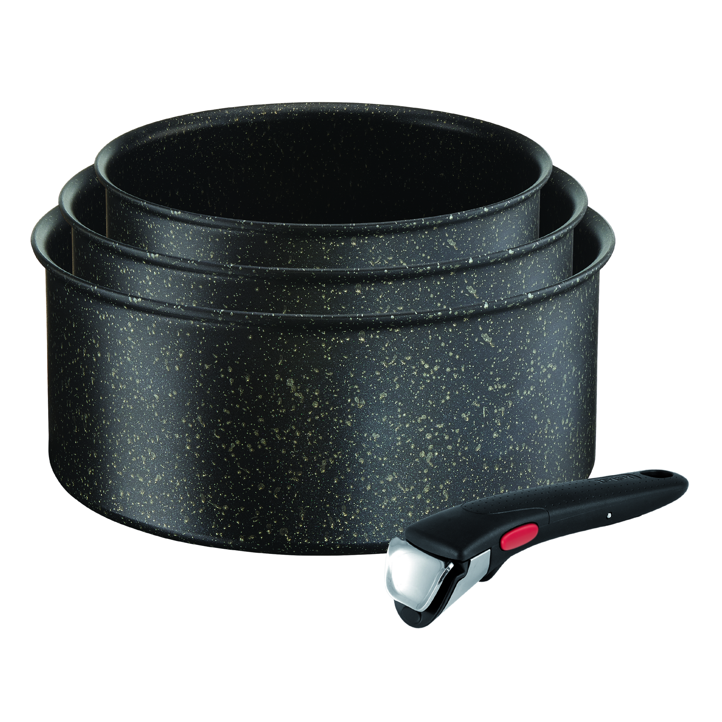 Ingenio Authentic Kasserollen-Set 16/18/20 cm + Griff L67190