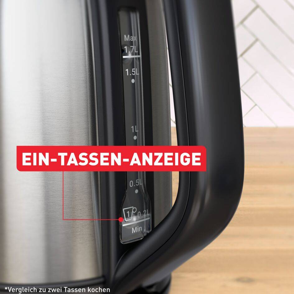 Subito, Elektrischer Wasserkocher, Ein-Tassen-Indikator, Einhändiges Öffnen