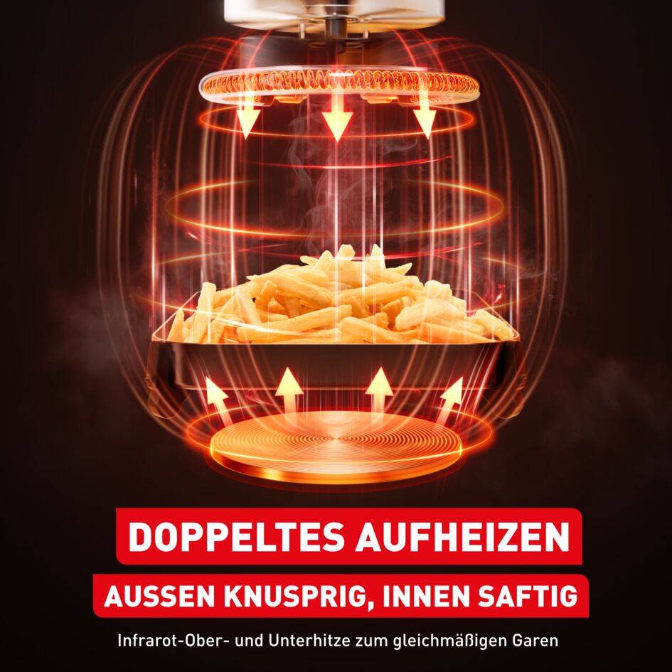 Easy Fry Infrared, Heißluftfritteuse, knusprige Ergebnisse, Infrarot-Technologie