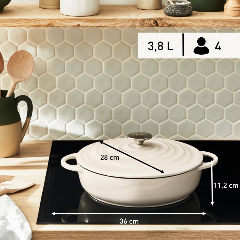 Lov Gusseisen Servierpfanne beige 28cm, E25972