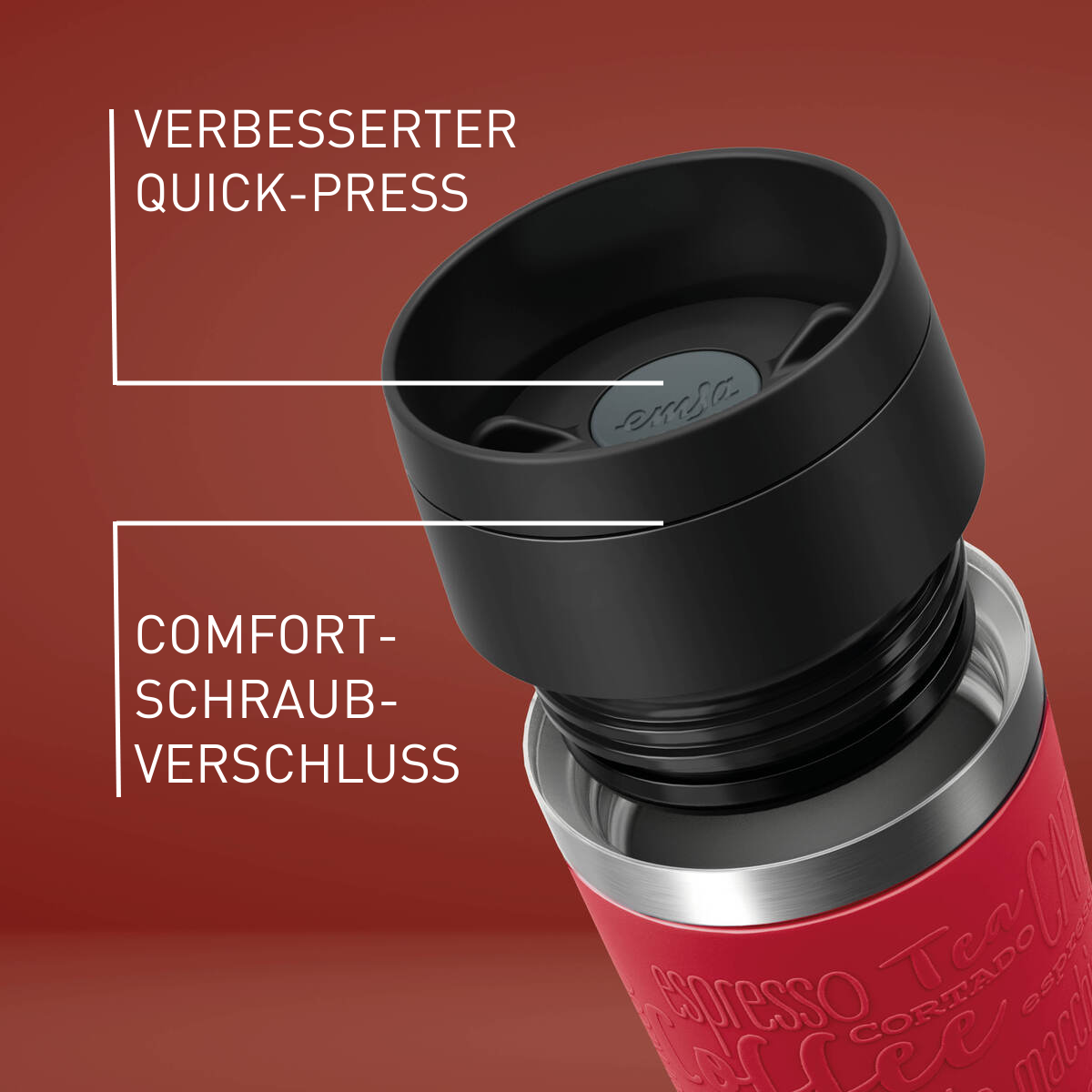 TRAVEL MUG CLASSIC ISOLIERBECHER 0,36L DUNKELROT N20204