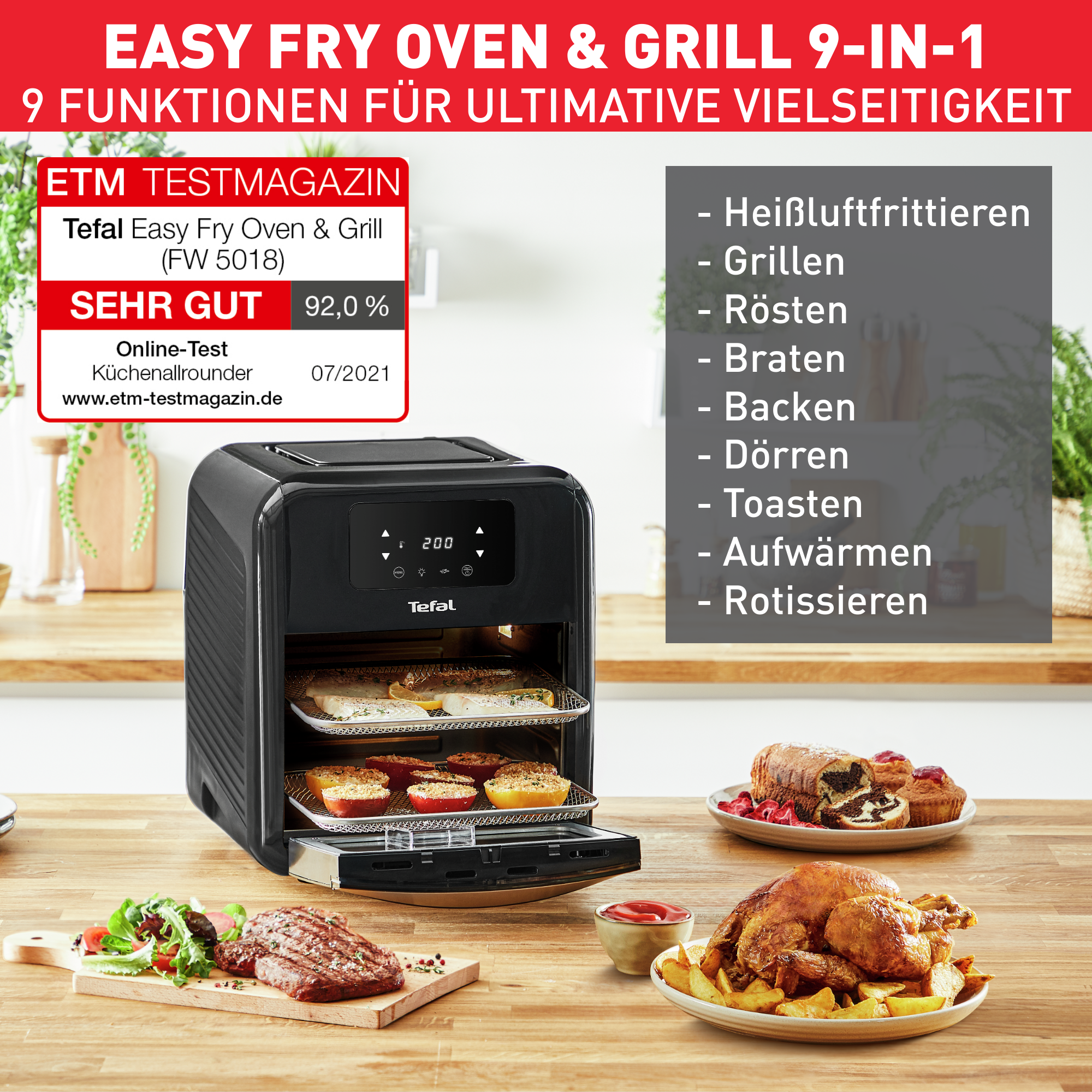 Easy Fry Oven & Grill Heißluftfritteuse FW5018