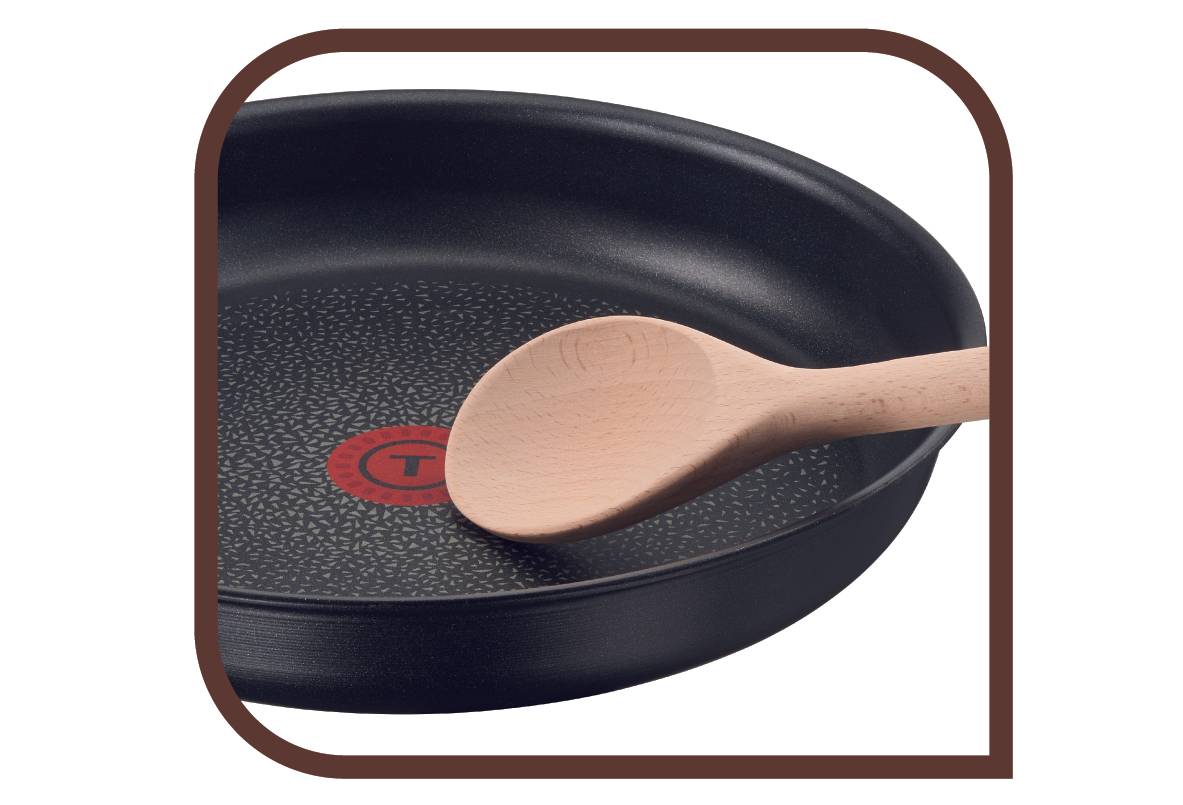 Holzlöffel 32,5 Cm – Ecklöffel Zum Kochen, Rühren & Servieren, Kratzfeste Antihaftpfannen