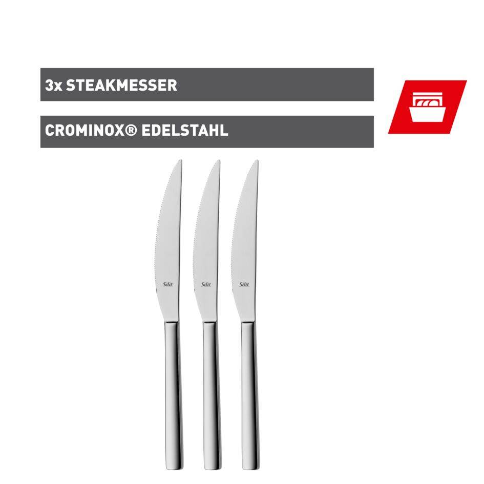 Silit Trend Steakmesser, 3 Stück