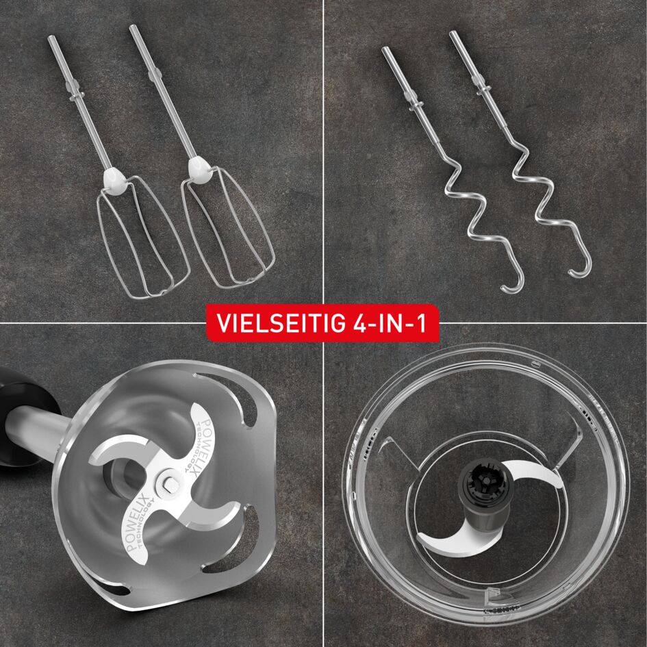 Powermix Silence 4-in-1, Handmixer, HT663A