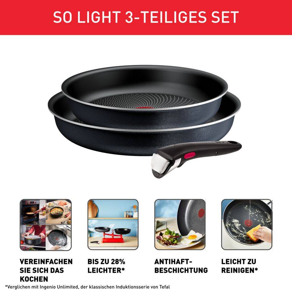 Ingenio So'Light, 3-teiliges Kochgeschirr-Set, L72391