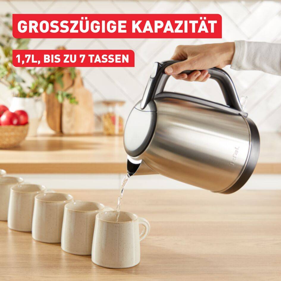 Subito, Elektrischer Wasserkocher, Ein-Tassen-Indikator, Einhändiges Öffnen